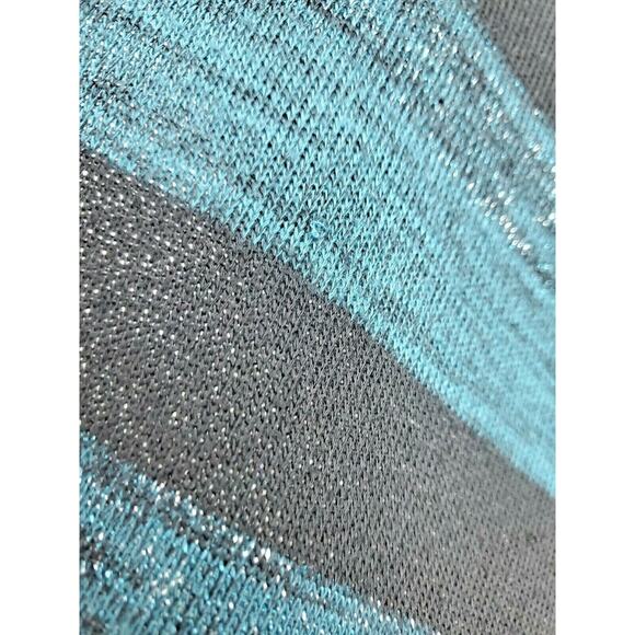 Y2k Only Nine Sweater Top XL Black V-Neck Sharkbite 3/4 Sleeve Shirt Womens Size - Picture 5 of 8